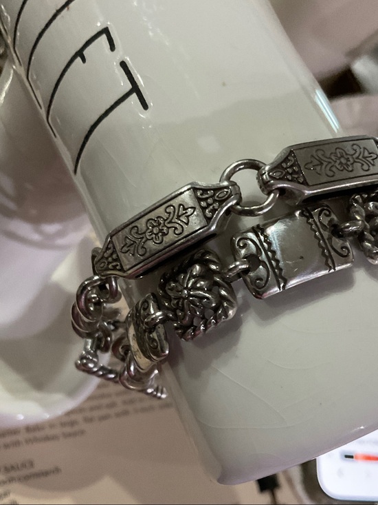 Brighton Jewelry - 2 Brighton Silver Floral Link Charm Bracelets